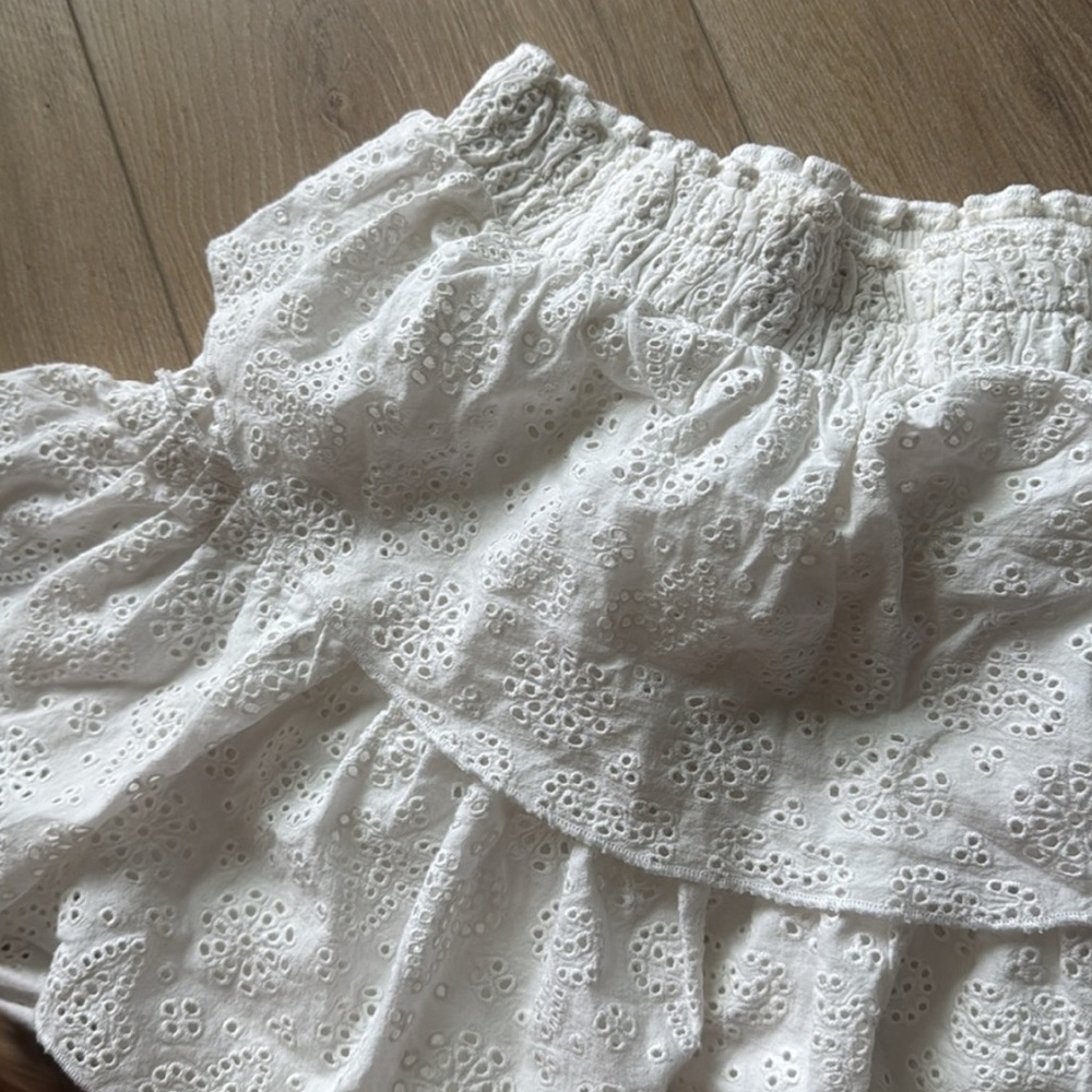 LOVESHACKFANCY RUFFLE MINI SKIRT - Picture 2 of 4